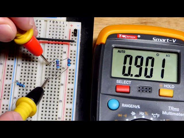 How to measure resistance with a multimeter demonstration by electronzap learning electronics