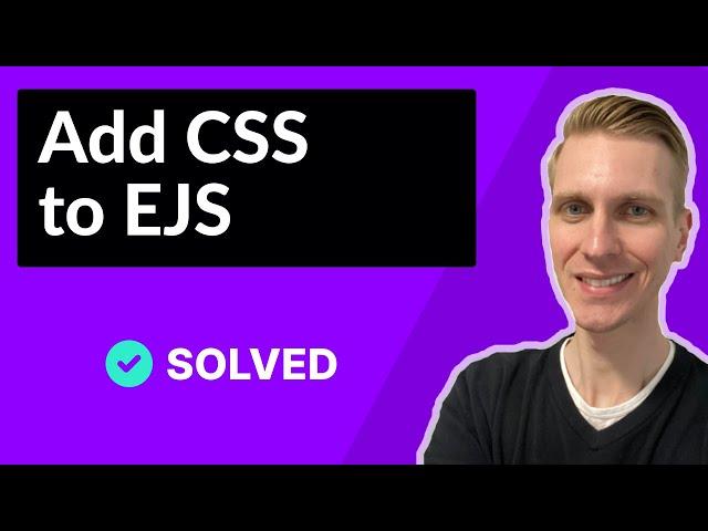 Adding CSS File to EJS