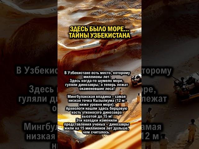 МОРЕ С ДИНОЗАВРАМИ В ПУСТЫНЕ    #история #интересно #узбекистан