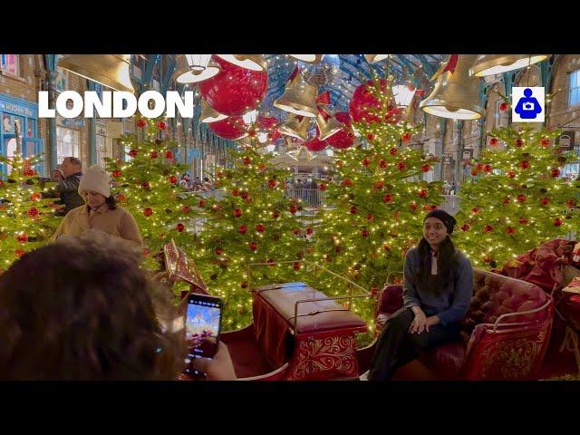 2024 London Christmas Lights Walk  WEST END Christmas Lights Tour | Central London Walking Tour HDR