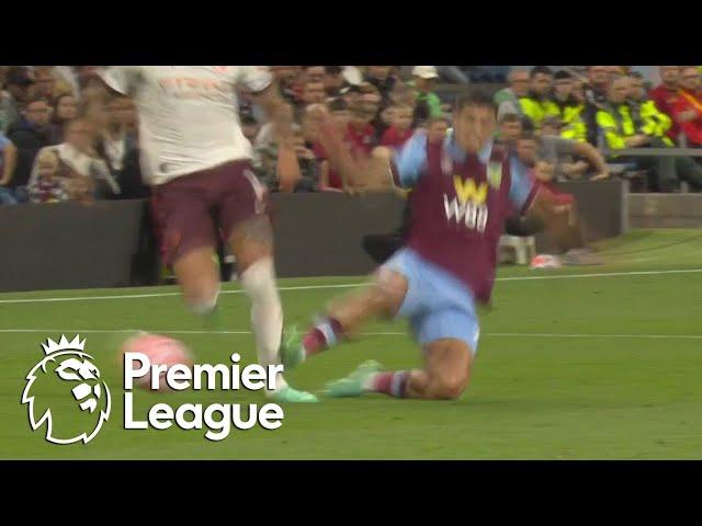 Anass Zaroury receives red card after dangerous tackle on Kyle Walker | Premier League | NBC Sports