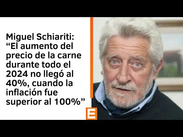 Miguel Schiariti sobre el precio de la carne vacuna durante diciembre