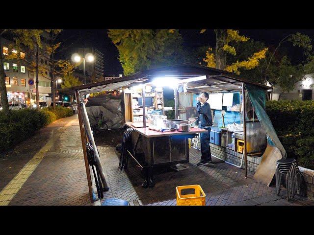 Assemble the stall by yourself! Japanese ramen made by a man who works until midnight