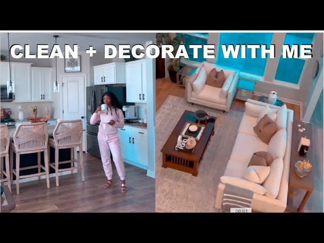 Clean + Decorate with me. Whole House Cleaning motivation #cleanwithme ​⁠