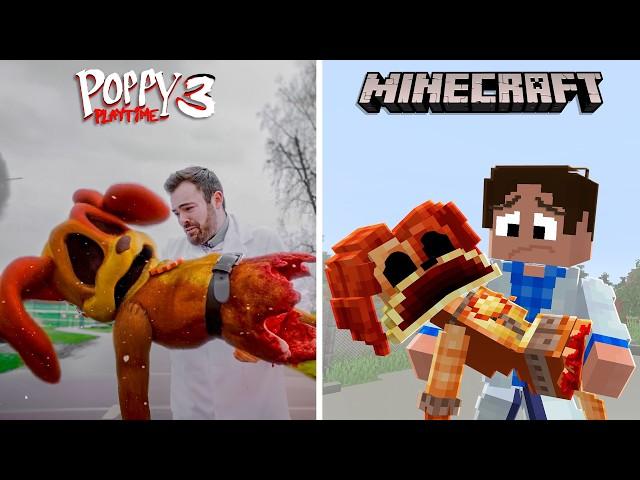 I Remade POPPY PLAYTIME Scenes from REAL LIFE In Minecraft