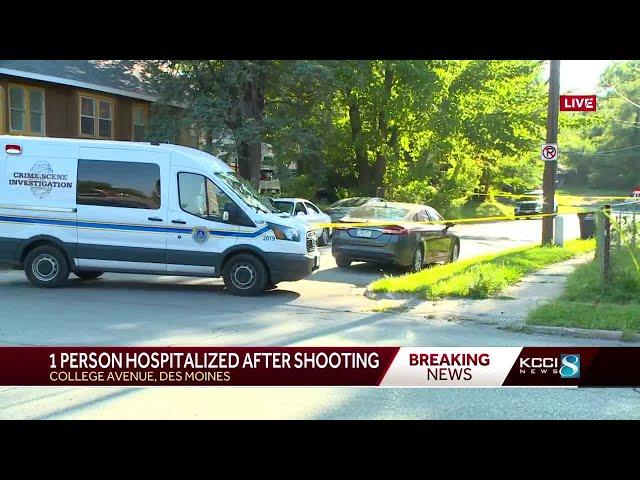 18-year-old man hospitalized after shooting in Des Moines