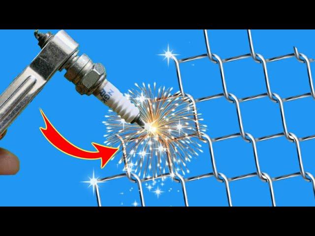 I never thought welding at home with a spark plug would be so easy! INCREDIBLE