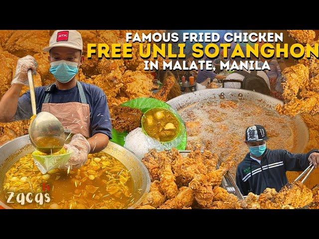 ₱50 FRIED chicken na may FREE unli SOTANGHON! DINUDUMOG sa Malate dahil sa MASASARAP na TINDA! SULIT