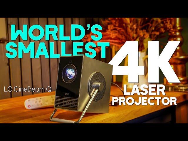 LG CineBeam Q Laser Projector 120" 4K Display from a Tiny Device