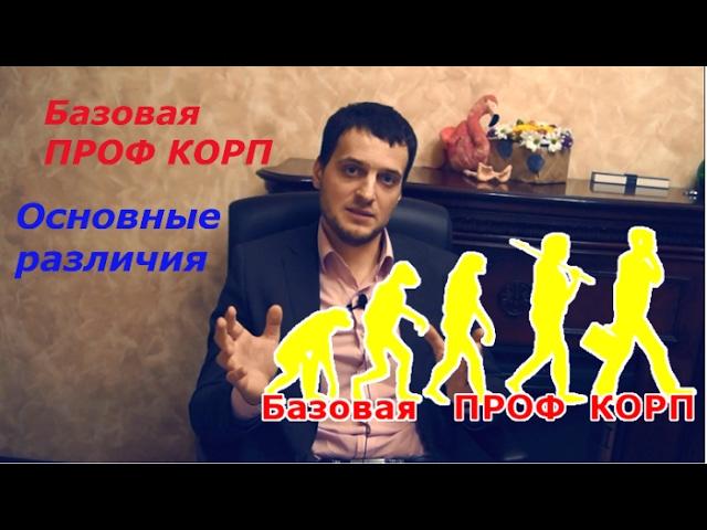 Отличие версий поставок 1С. Базовая, ПРОФ, КОРП
