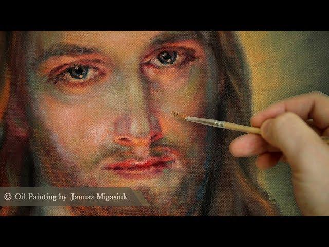 "DIVINE MERCY" - OIL PAINTING TIME-LAPS - by Janusz Migasiuk