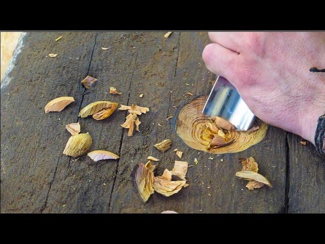 Carving A Spoon From 100 Year Old Pine