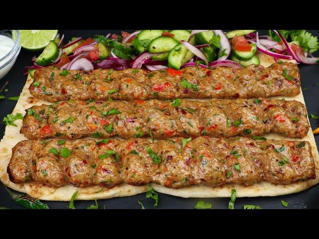 NEW Turkish Kebab With Special Seasoning, Turkish Chicken Adana Kebab Recipe With Homemade SKEWERS