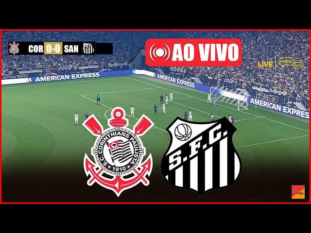 AO VIVO: CORINTHIANS VS SANTOS | Jogo de simulação eFootball PES 21