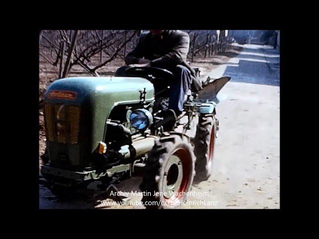 Die 60er Jahre: Holder A12 mit Radgewichten und Pflug im Weinberg | 8mm Schmalfilm