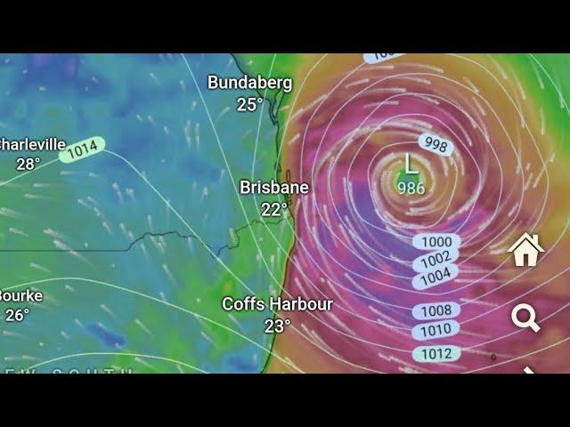 Cyclone Alfred Thur 18.00 hrs update.