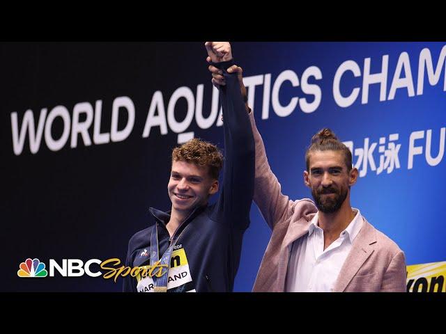 Marchand SMASHES Phelps' final WORLD RECORD in dominant Worlds 400 IM | NBC Sports