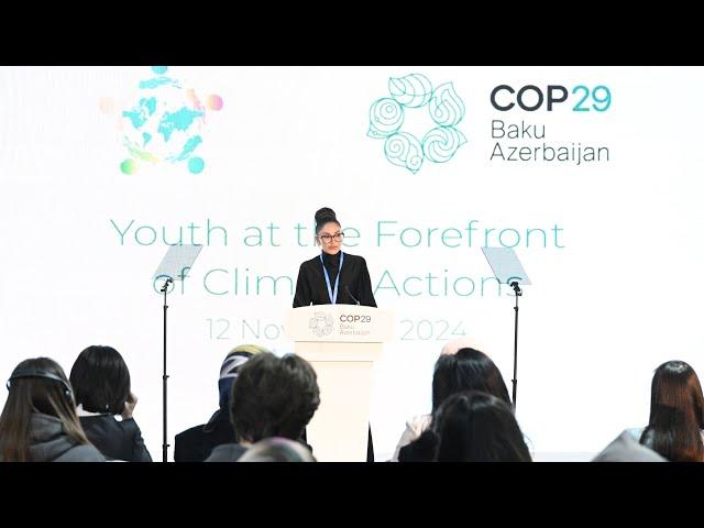 COP29-da “Gənclər iqlim fəaliyyətlərinin ön cəbhəsində” mövzusunda konfrans