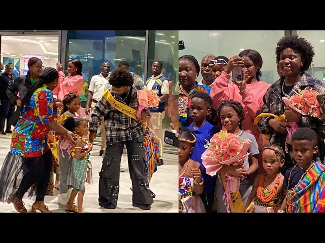 Afronitaa & Abigail receives historic welcome @ Kotoka airport after winning Britain’s Got Talent