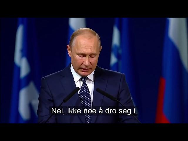 Putin snakker norsk!