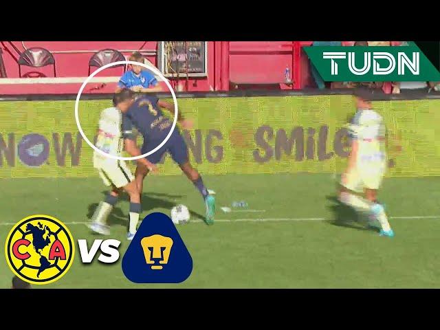 ¡LO DESCUENTAN! Mauro Lainez recibe golpe accidental | América 0-2 Pumas | Tour águila 2022 | TUDN