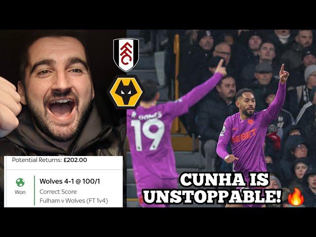 "I Backed Us To WIN 4-1 At 100/1!"  Fulham vs Wolves REACTION