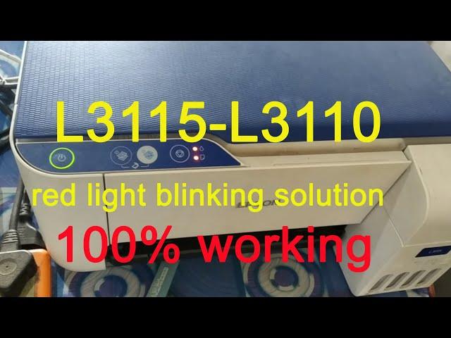 Epson L3115, L3110, L3116 red light blinking solution ( service required) problem solution