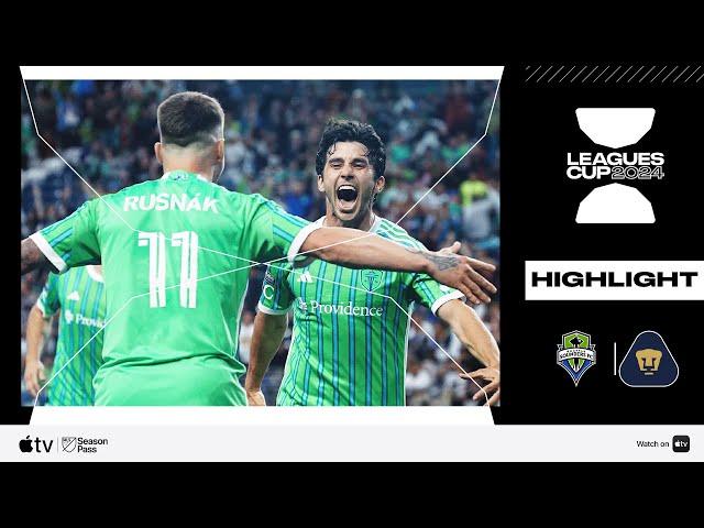 Seattle Sounders FC vs. Pumas UNAM | Leagues Cup | Match Highlights | August 12, 2024