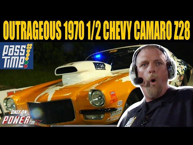 PASS TIME -  Outrageous 1970 1/2 Chevy Camaro Z28 On Pass Time!