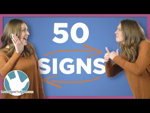 50 Basic ASL Conversational Signs