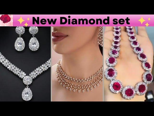 latest diamond necklace design beautiful diamond set design