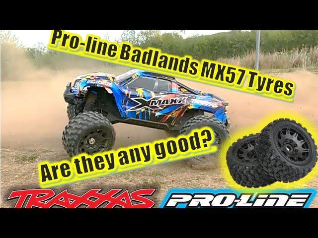 Traxxas X-Maxx Tyre Test - Pro-Line Badlands MX57 are they better than the standard tyres