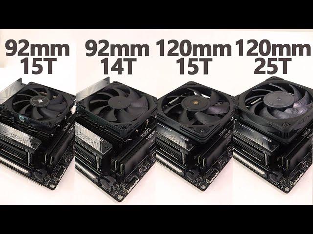 92mm 15T vs 120mm 15T, 25T | Thermalright AXP90 X53