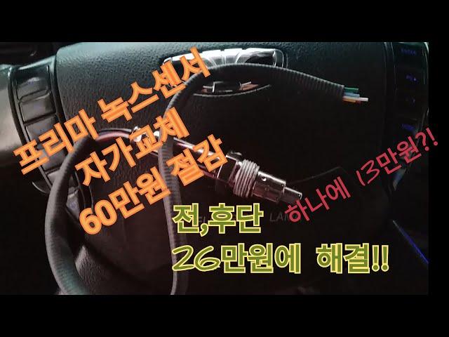 프리마 녹스센서 자가교체. 하나에 13만원. 전단,후단녹스센서 교체영상.녹스센서8선프로브!