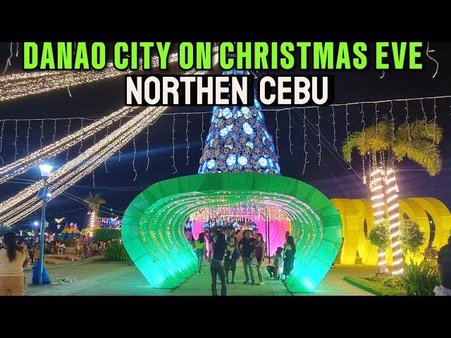 Danao city on Christmas eve. North cebu Philippines,  Walking tour