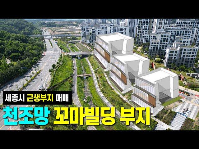 세종시 유일한 산조망+천조망 꼬마빌딩 부지 매매 -1탄- 최저가 10억대부터 3층건축가능 근린생활시설 용지 원사천 수변카페거리 (해리단길) 야간조명 일품! 천변옆 상가건물 부지