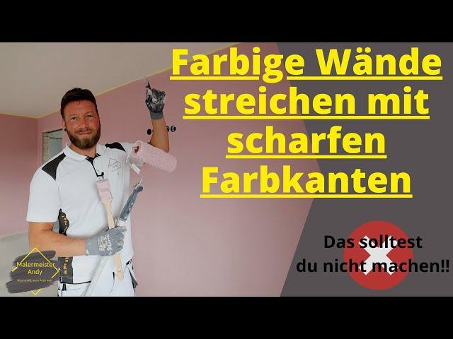 Decke & Wände streichen mit schönen Farbkanten