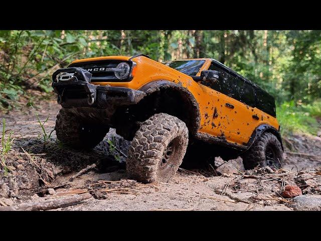 1/10 Scale RC - Ford Bronco 2021 DIRTY with MUD 4x4 off-road driving - Traxxas TRX-4 | Part 2