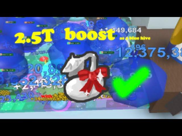 2.5t blue boost with festive bean Bee swarm simulator