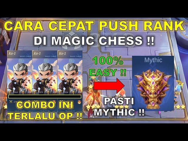 CARA CEPAT PUSH RANK DI MAGIC CHESS !! 2 HARI DOANG LANGSUNG MYTHIC ! COMBO MAGIC CHESS TERKUAT 2024