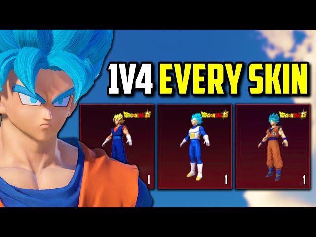 1V4 WITH EVERY DRAGON BALL SUPER SKIN!! | PUBG Mobile
