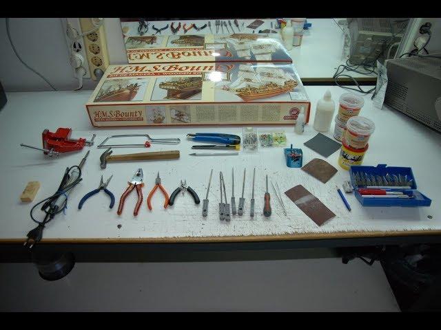 Tools needed for model ship making