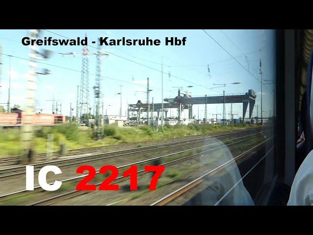 One of the longest train services of Germany: IC 2217 Greifswald - Karlsruhe | ride