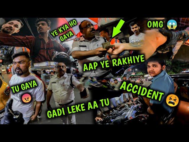 Live Bike Accident  Biker Vs Cops ‍️ | West Bengal Police  Se Lag Gaya Jhagra