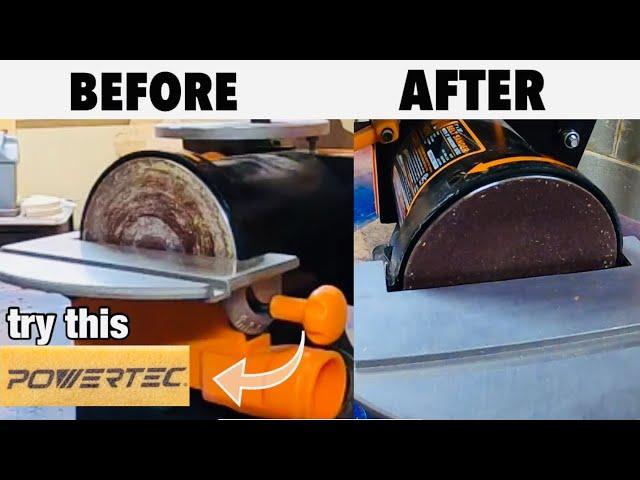 How to clean sandpaper on a disc sander