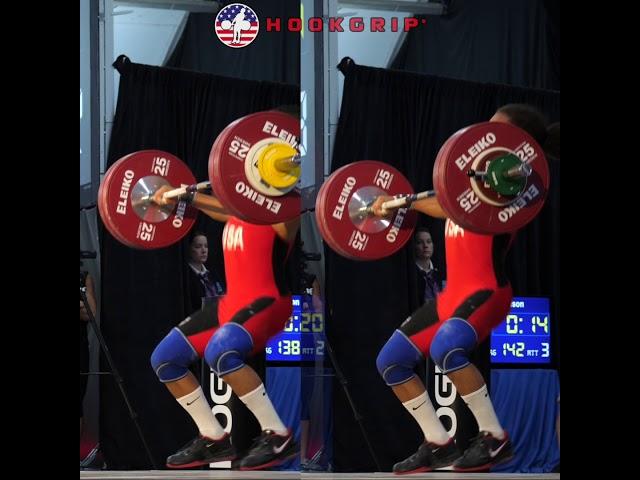 Harrison Maurus (77) - 138kg & 142kg Snatches @ 2017 Pan American Championships