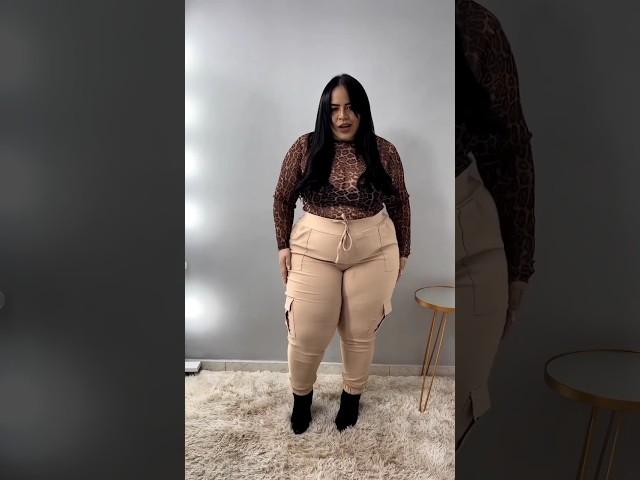 Plus size pants haul @FASHIONCURVYJQ #model #fashion