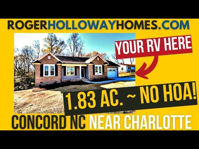 New Home with NO HOA on Huge Lot in Concord NC