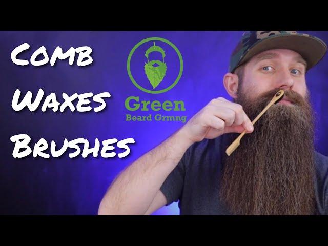 Sapling Mustache Brush/Comb & Tree-topped Waxes - NEW Green Beard Grooming!