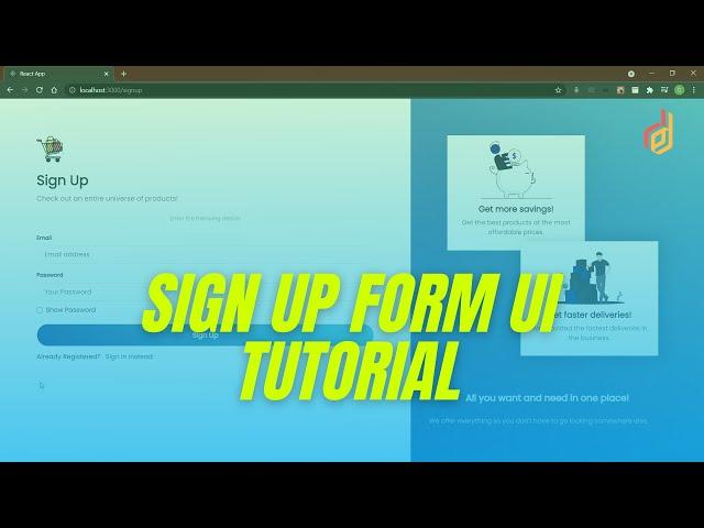 HTML CSS Tutorial For Beginners - Sign Up Form UI Tutorial